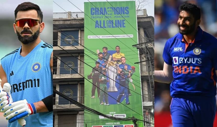 Indian cricket stars Virat Kohli and Jasprit Bumrah's posters spotted